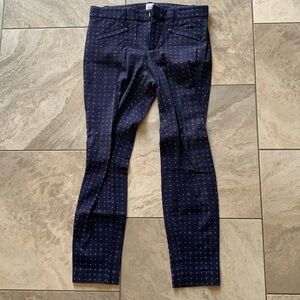 Cotton patterned wrk pants | skinny ankle fit